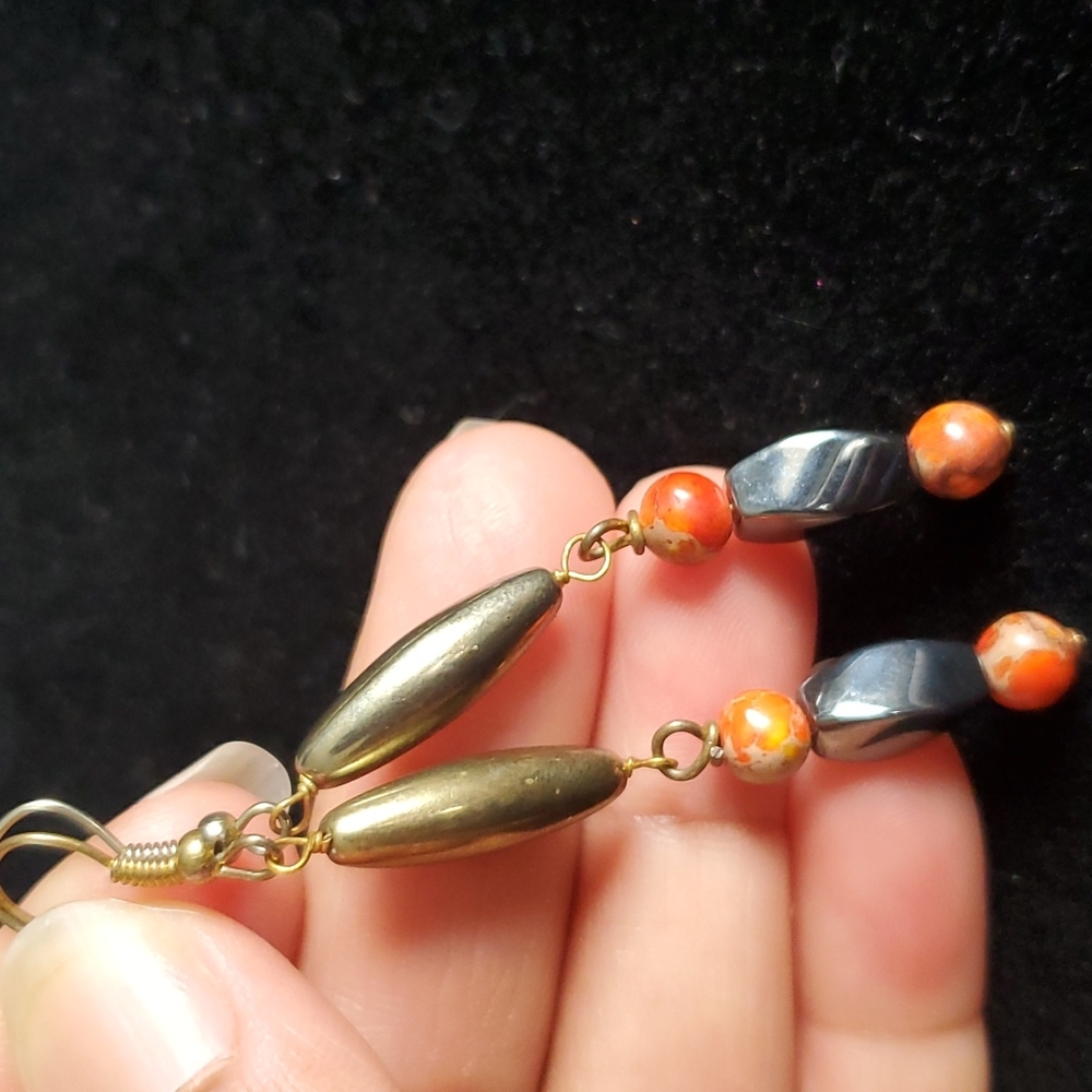Turquoise & Hematite earrings